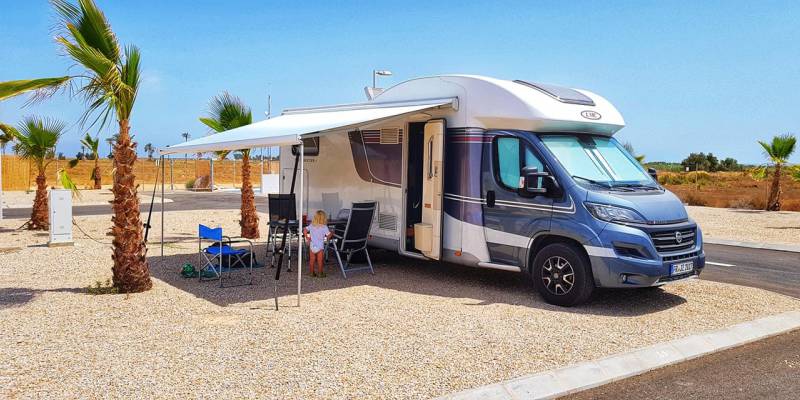 The first municipal rest area for motorhomes in the Mar Menor is opened