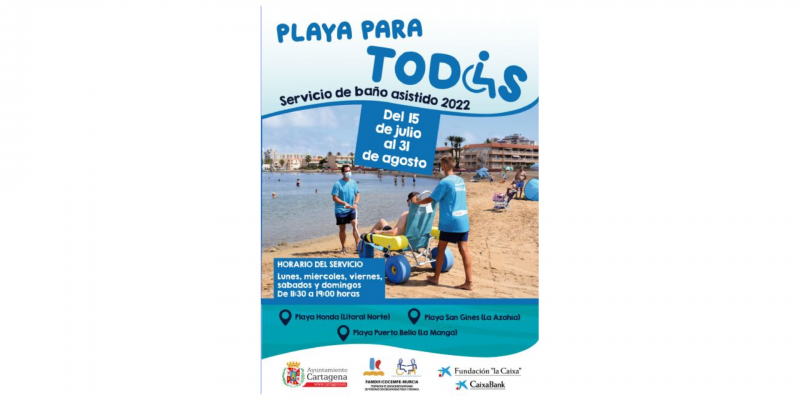 Assisted bathing service on the beaches of Los Alcázares