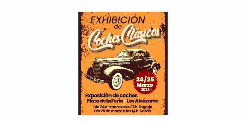 Una de colección de vehículos clásicos estacionará en Los Alcázares, este 24 y 25 de marzo. 